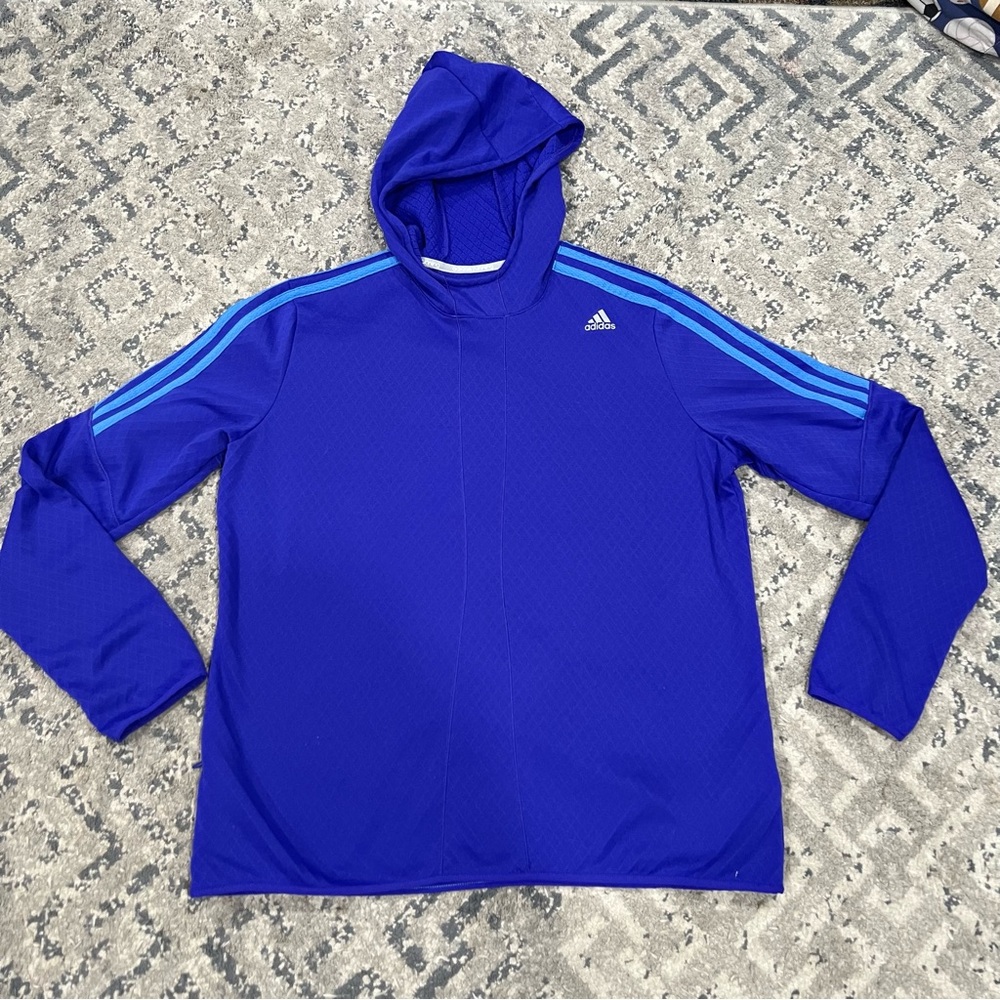Women’s Adidas Response Hoodie Pullover Sweatshirt Running Fleece Lined XL - Picture 7 of 11